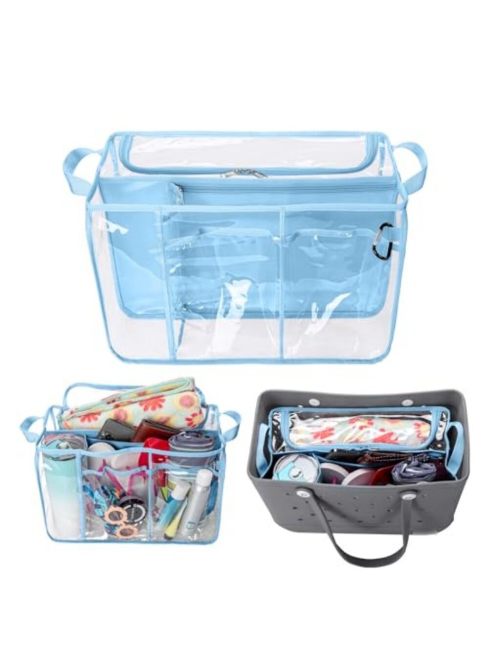 Beach Bag Organizer Insert Fits Bogg Bag XL TPU PU Waterproof